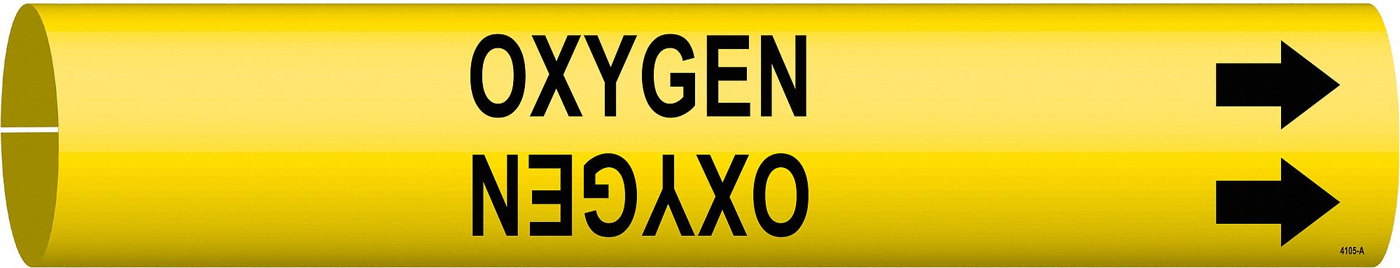 Pipe Marker Oxygen 13/16 in H 4/5 in W