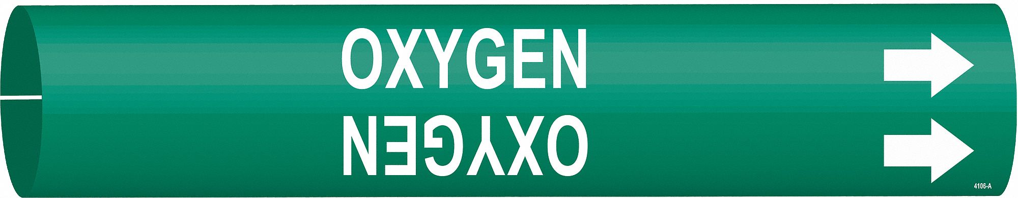 Pipe Marker Oxygen 13/16 in H 4/5 in W