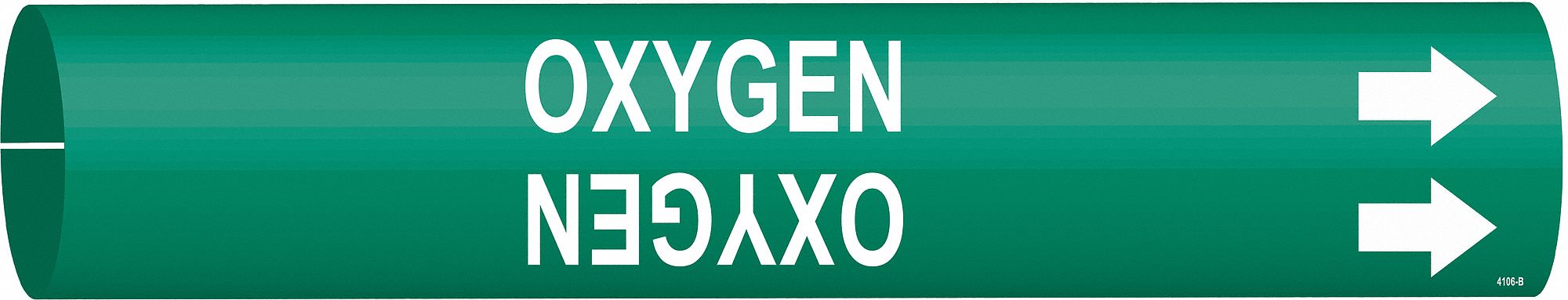 Pipe Marker Oxygen 7/8 in H 7/8 in W