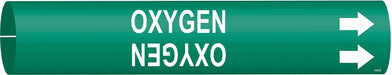 Pipe Marker Oxygen 7/8 in H 7/8 in W