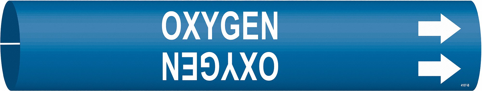 Pipe Marker Oxygen 7/8 in H 7/8 in W