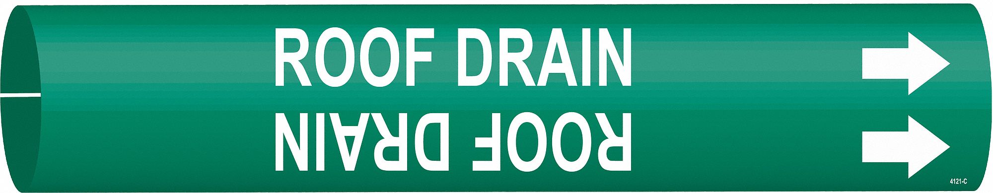 Pipe Marker Roof Drain 2 in H 2 in W