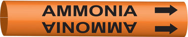 Pipe Marker Ammonia 10 in H 24 in W