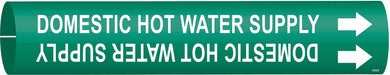 Pipe Mrkr Domestic Hot Watr Supply 2in H