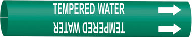 Pipe Marker Tempered Water 10in H 24in W