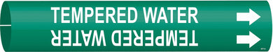 Pipe Marker Tempered Water 2 13/16in H