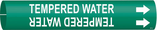 Pipe Marker Tempered Water 2 13/16in H