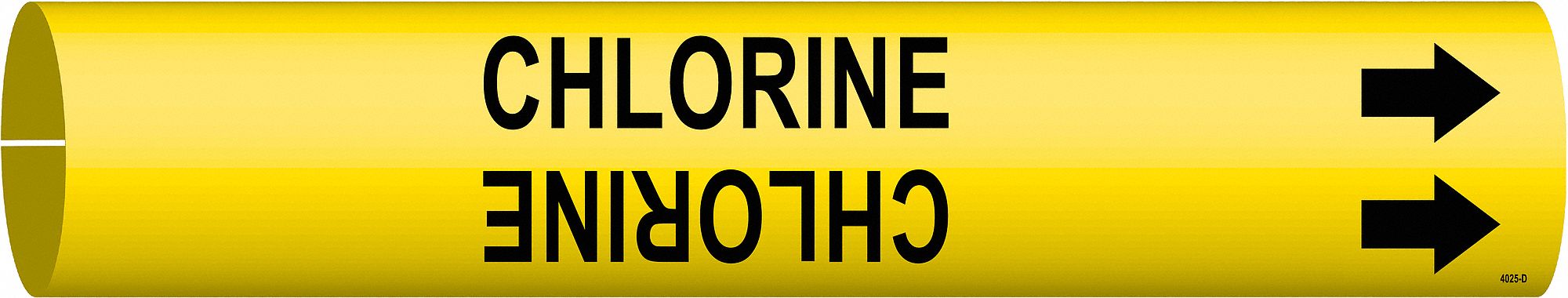 Pipe Mrkr Chlorine 2 13/16in H 2 4/5in W