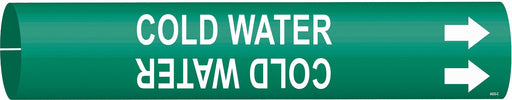 Pipe Marker Cold Water 2 in H 2 in W