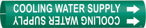 Pipe Marker Cooling Water Supply