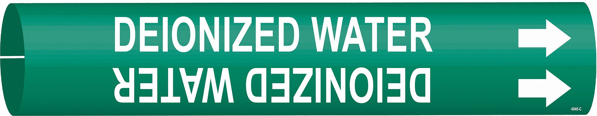 Pipe Marker Deionized Water 2in H 2in W