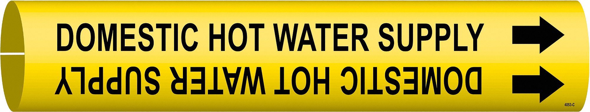 Pipe Mrkr Domestic Hot Watr Supply 2in H