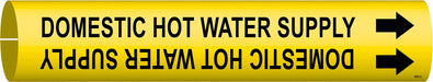 Pipe Mrkr Domestic Hot Watr Supply 2in H