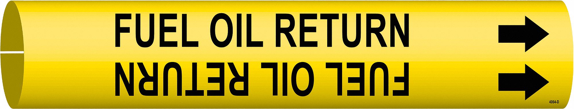Pipe Marker Fuel Oil Return 2 13/16in H