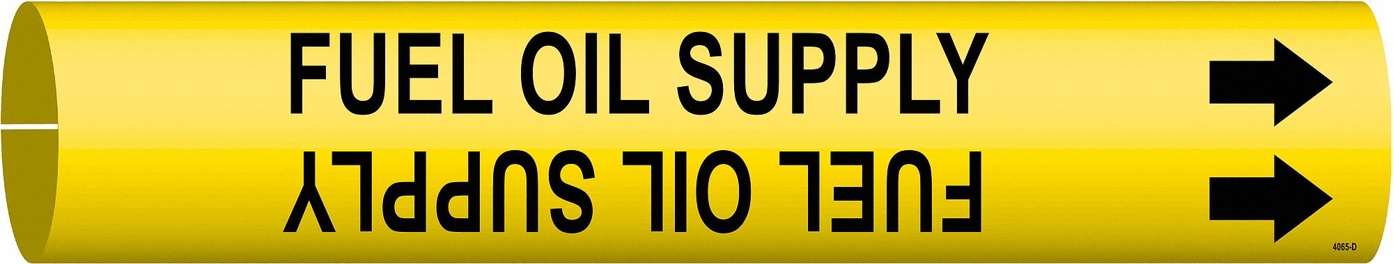 Pipe Marker Fuel Oil Supply 2 13/16in H