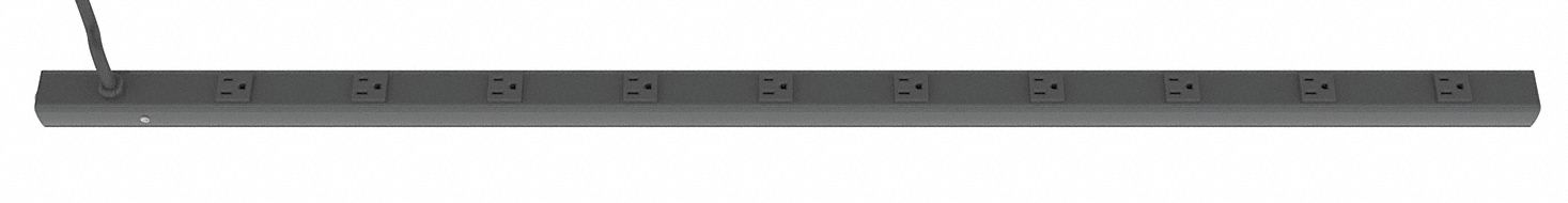 Outlet Strip Gray 48 in 10 Outlets
