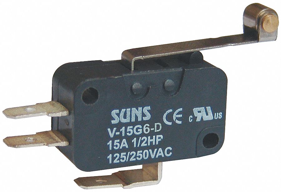 MiniSnapActionSwitch RollerLever 1NO/1NC