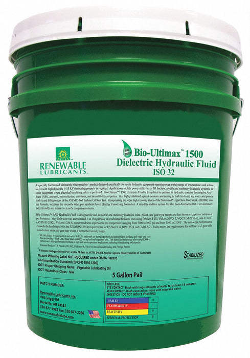 Dielectric Hydraulic Oil ISO 32 5 Gal