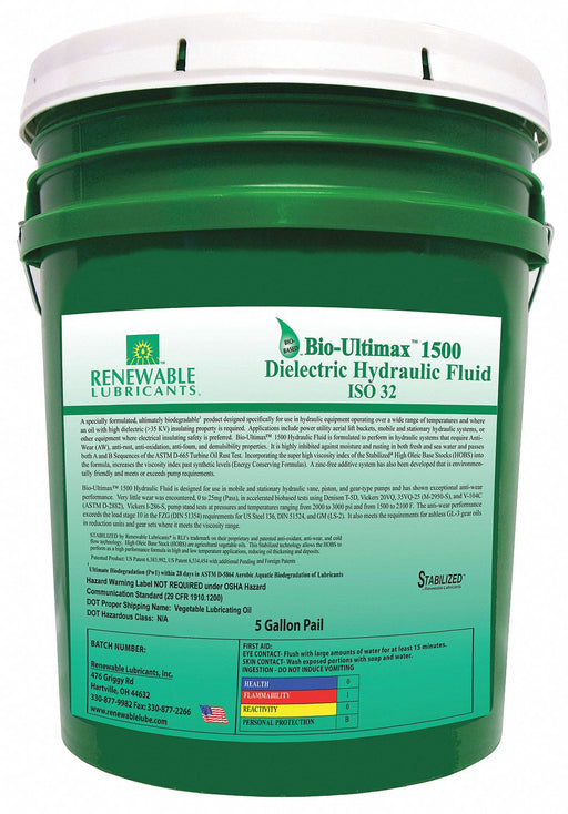 Dielectric Hydraulic Oil ISO 32 5 Gal