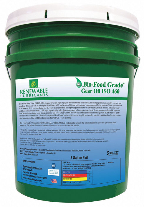 Gear Oil Bio-Food Grade Pail 5 gal