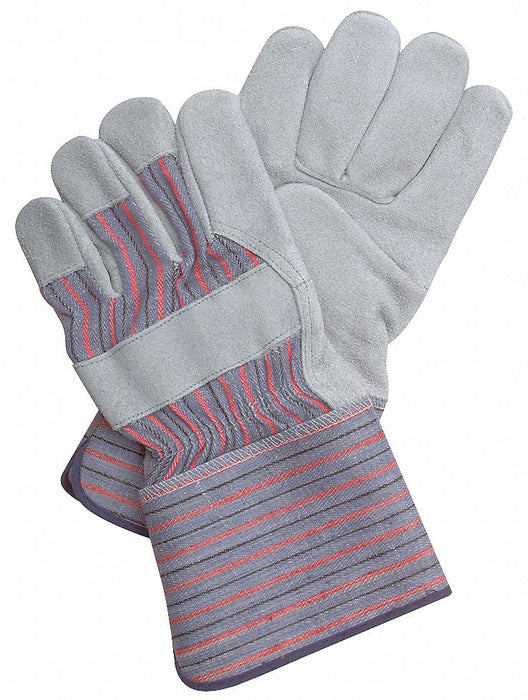 D1562 PR Leather Gloves Gray/Blue XL