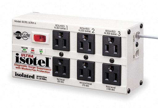 Datacom Surge Protector 6 Outlet Gray