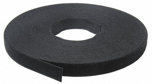 Hook-and-Loop Cable Tie Roll 75 ft Black