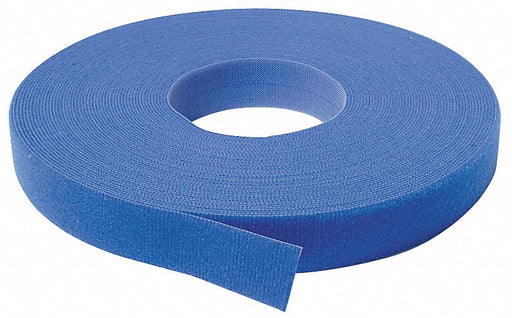 Hook-and-Loop Cable Tie Roll 75 ft Blue