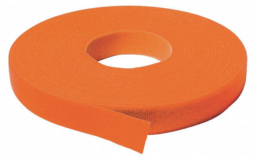 Hook-and-Loop Cable Tie Roll 75 ft Ornge