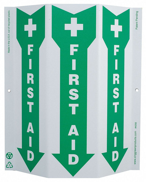 First Aid Sign 12 X 9 Projecting