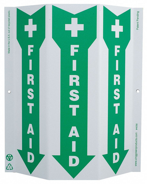 First Aid Sign 12 X 9 Projecting