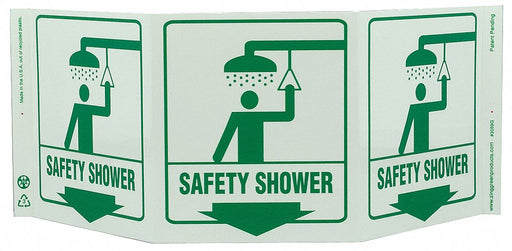 Safety Shower Sign Projecting Plastic