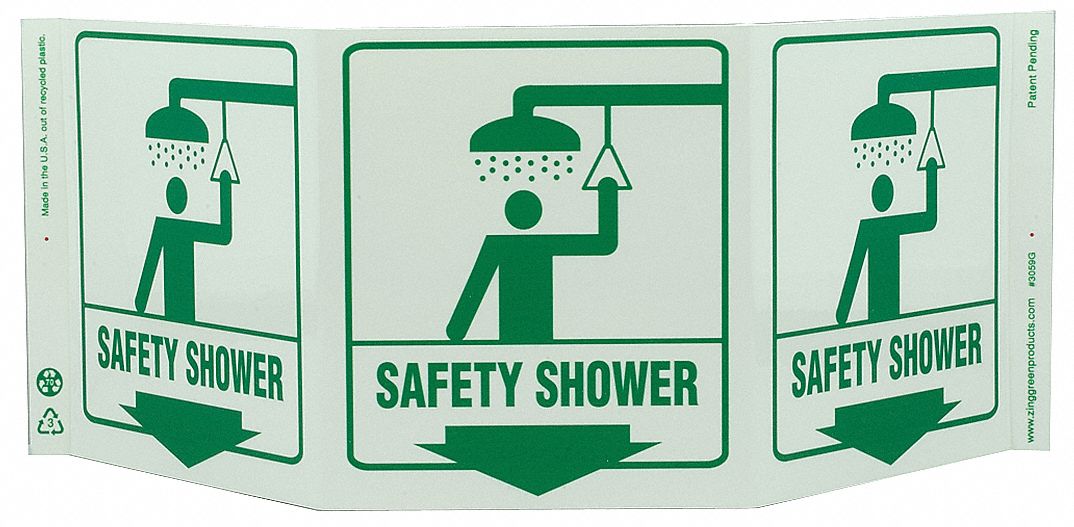 Sign Safety Shower Projecting Glow
