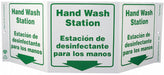 Hand Wash Sign Projecting Plastic