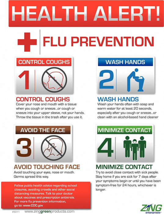 Flu Poster 22 in x 16 in Plastic