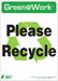 Please Recycle Adhsve Sign 7x10in PK5