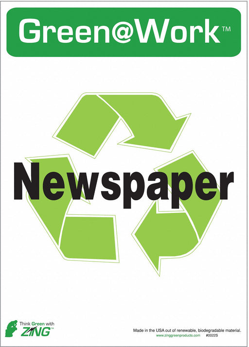 Recycle Label Newspaper 14X10 PK5
