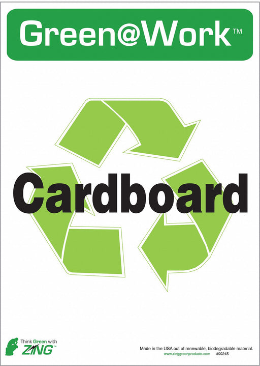 Recycling Adhesive Sign 7x10in PK5