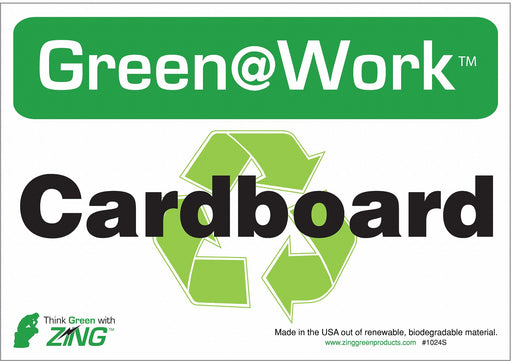 Recycling Adhesive Sign 7x10in PK5
