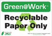 Recycling Adhesive Sign 7x10in PK5