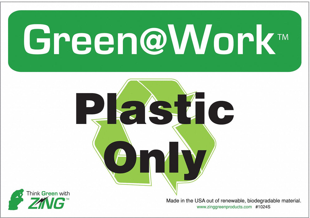 Plastic Only Adhsve Sign 7x10in PK5