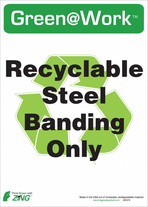 Recycle Label Steel Banding 14X10 PK5