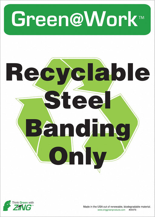 Recycle Label Steel Banding 14X10 PK5
