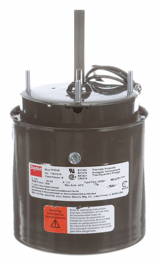 Motor 1/20 HP 1550 rpm 3.3 115V