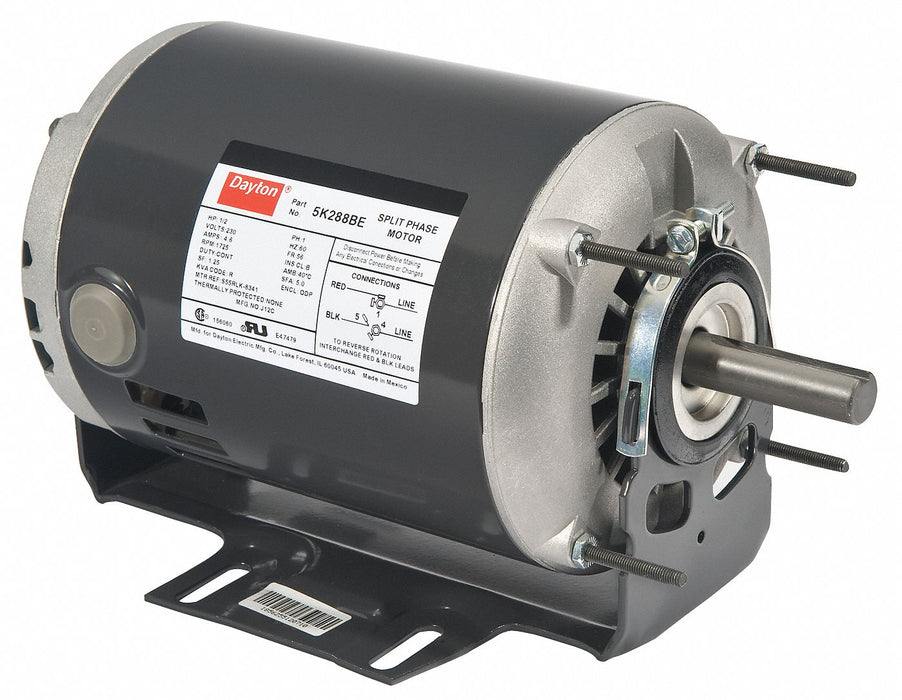 GP Motor 1/2 HP 1 725 RPM 230V AC 56