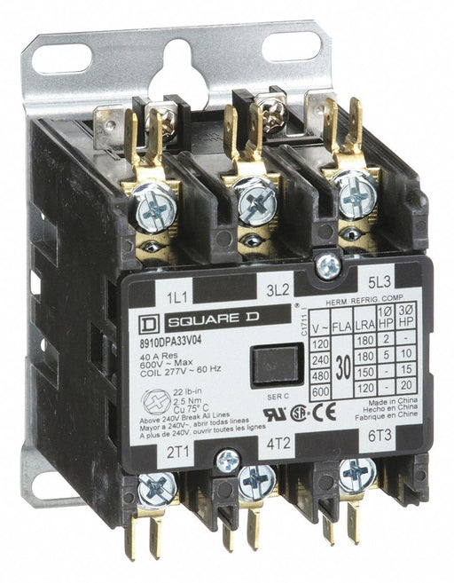 H2654 DefPurposeMagContactor 277VAC 3P 30A