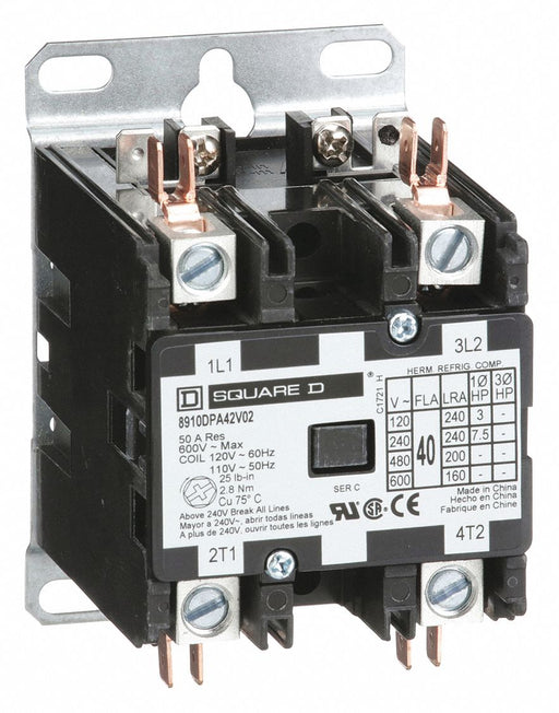 H2651 DefPurposeMagContactor 110/120VAC 2P 40A