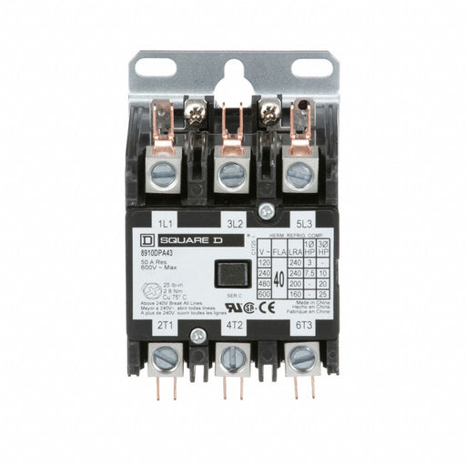 H2655 DefPurposeMagContactor 277VAC 3P 40A