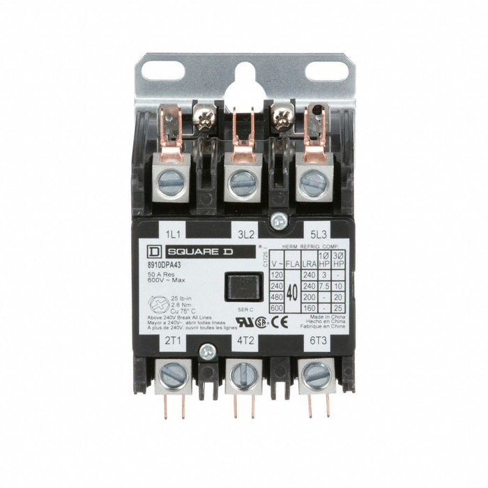 H2655 DefPurposeMagContactor 277VAC 3P 40A