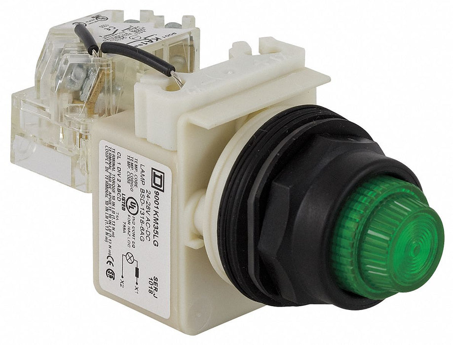 H4513 Pilot Light Green 30mm LED